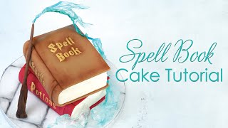 Magical Stacked Spell Book Cake Tutorial - for Witches and Wizards - with rice paper sails