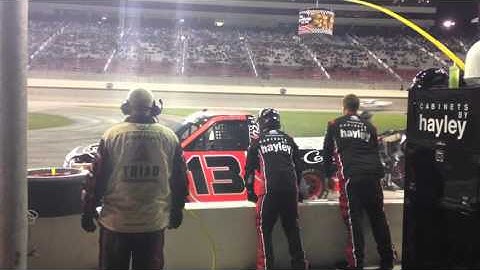 2015 Rhino Linings 350 - Cameron Hayley First Green Flag Pit Stop (Drives Through Box)