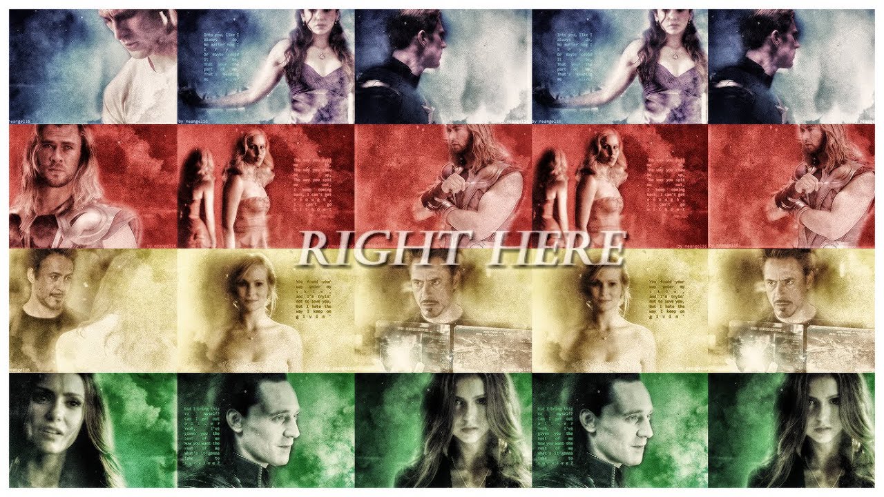 ►The Avengers & TVD Girls || Right Here [Crossover's Couples]