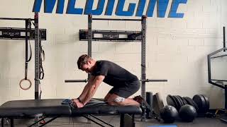 Super gapping technique with towel to improve knee flexion range of motion
