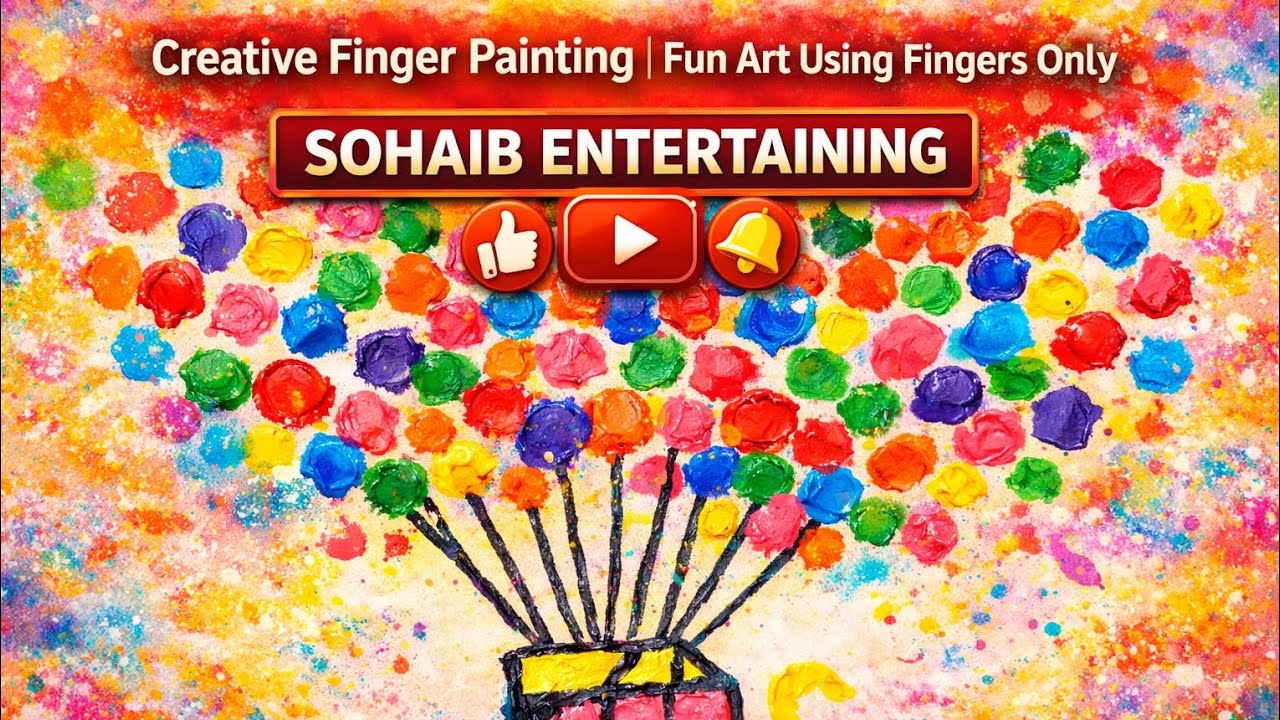 Creative Finger Painting | Fun Art Using Finger's Only | Today My Painting Vlog 26