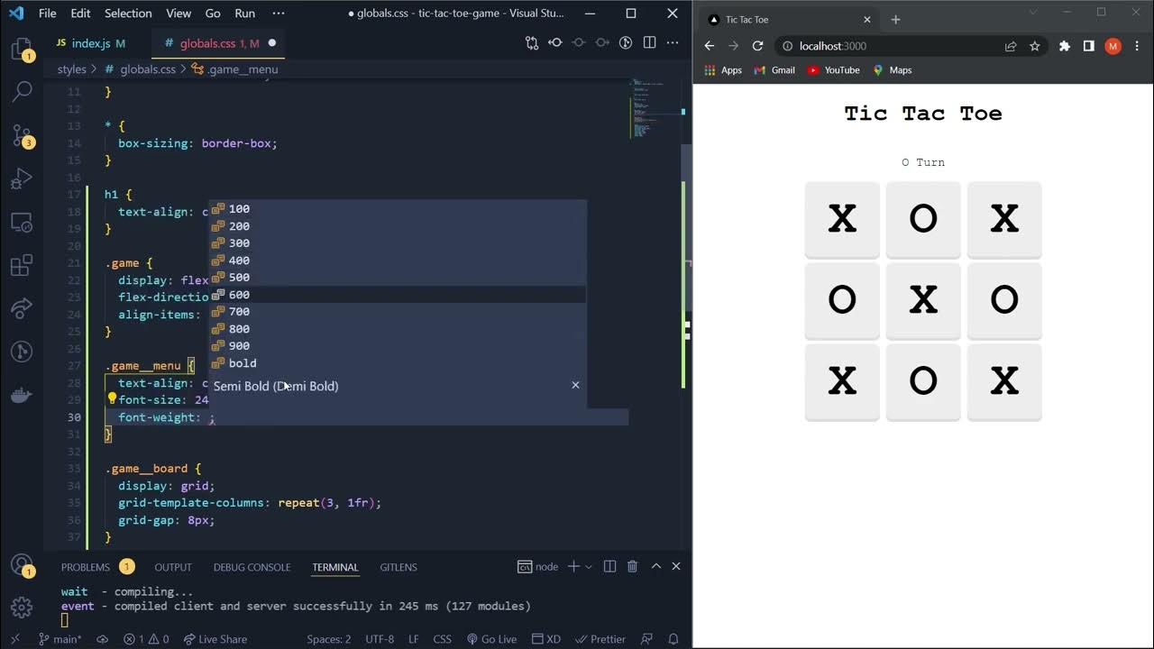 Tic Tac Toe Game Part 1 jQuery: Free Code Camp Advanced Front End Projects  