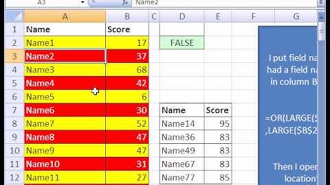 YouTubersLoveExcel#40: Extract top 5 scores