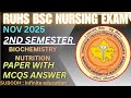 RUHS BSCNURSING 2ND SEMESTER BIOCHEMISTRY AND NUTRITION EXAMS PAPER AND ANSWER YASHVARDHAN SHARMA