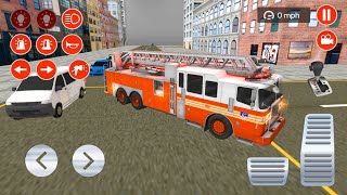 Real Fire Truck Driving Simulator City Drive - City Patrol Engine Car Driving - Android Gameplay screenshot 5