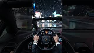 POV: Driving a Lamborghini in the Rain 🌧️🔥