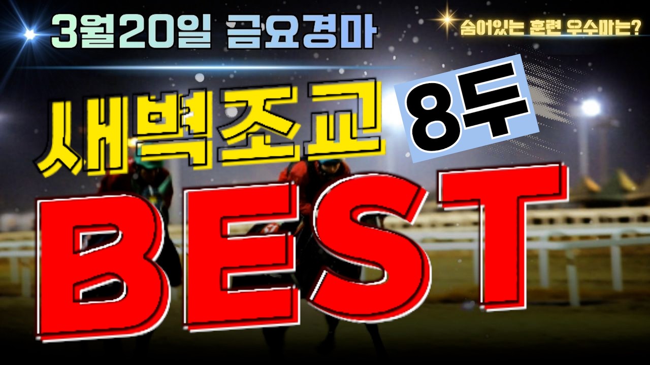 [굽소리경마] 어려운 부산경마 해법은? 3월3주차 준비잘된  훈련우수마 8두!!#새벽조교#부산경마#조교우수마#굽소리경마