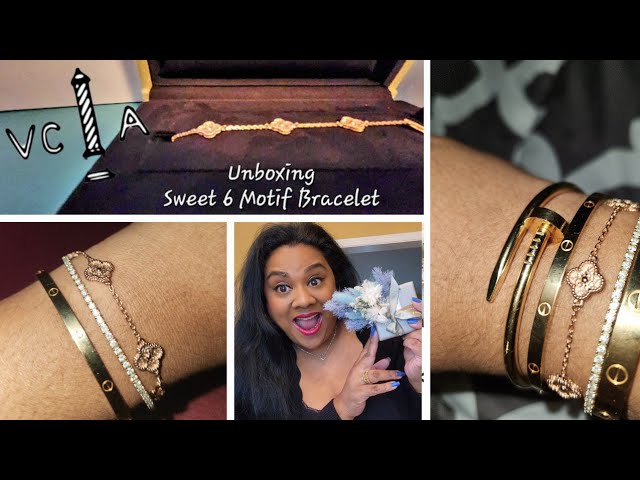 Van Cleef & Arpels unboxing: Sweet Alhambra 6 Motif Rose Gold 