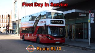 TFL SUPERLOOP Route SL10 - First Day of Operation with RATP Dev Transit London