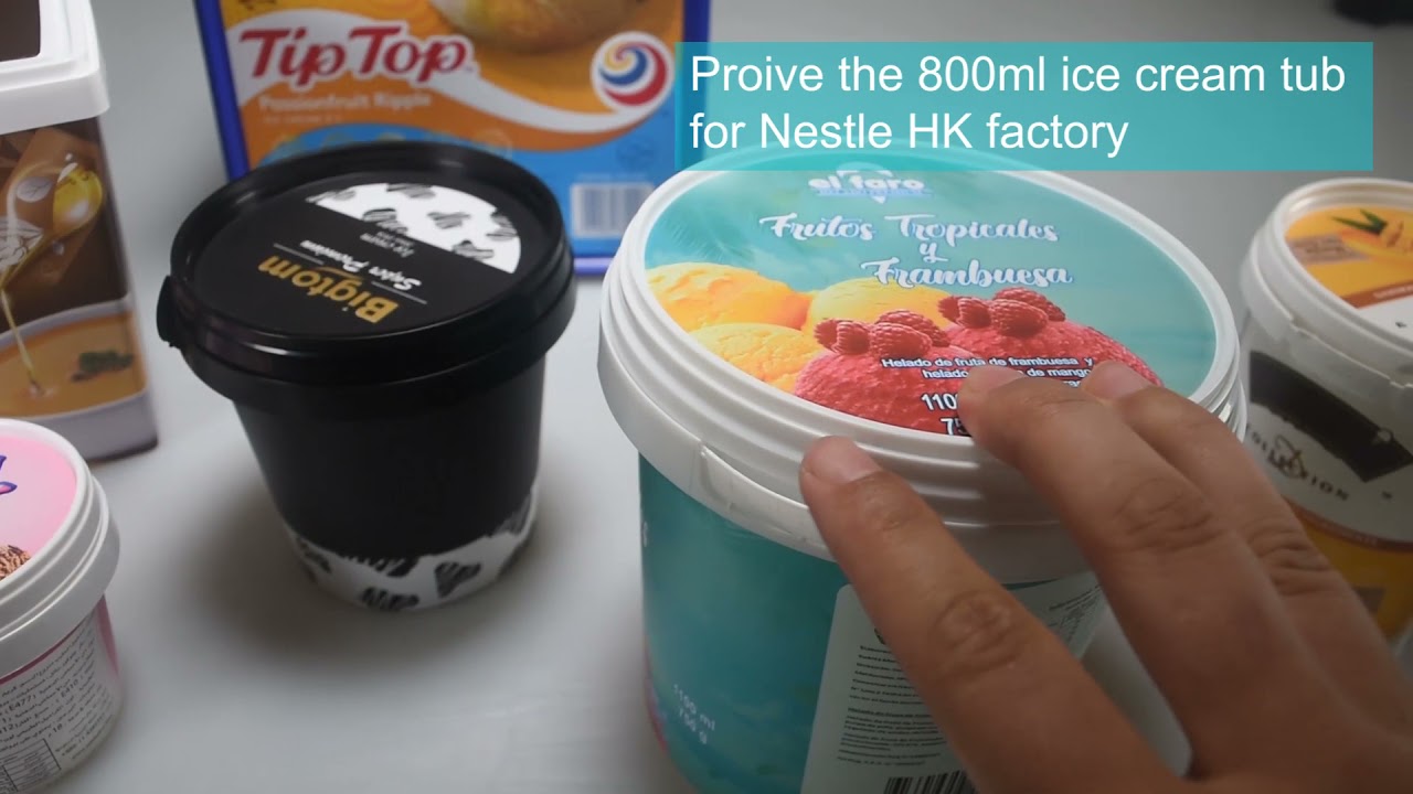 Iml Rigid Plastic rigid IML packaging for ice cream container - YouTube