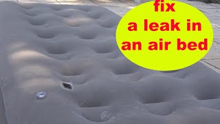 Repairing an air mattress or air bed. How to plug a hole in an air mattress