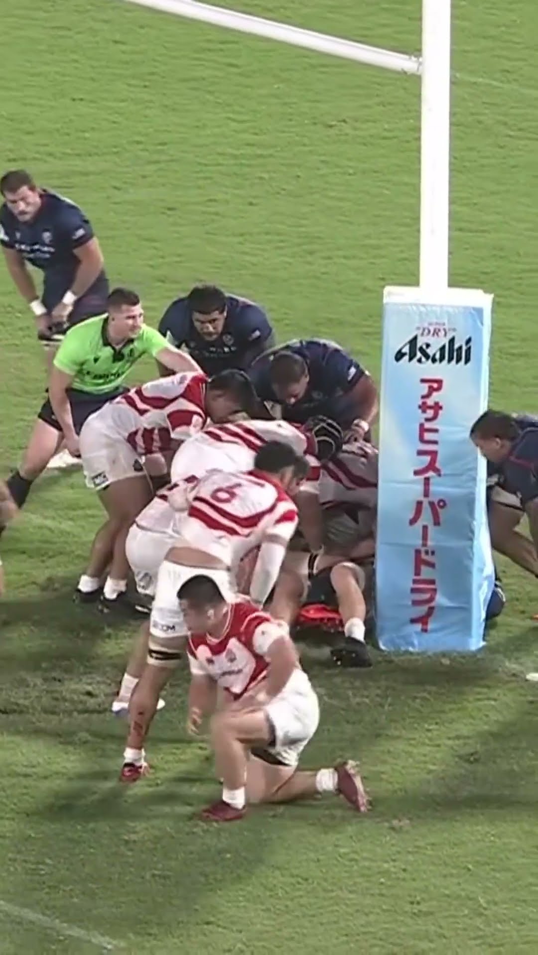 🕰️前半終了間際 1番PR 大塚壮二郎選手がトライ🏉 #ラグビー日本代表