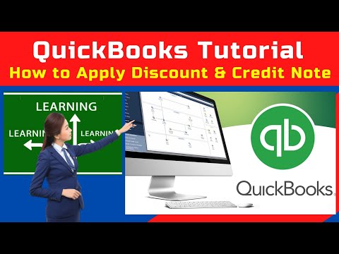 How to apply Discount and Credit Note on Quickbooks 2020