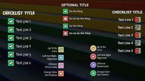 Big Cartoony Style Checkbox List Motion Graphics Templates