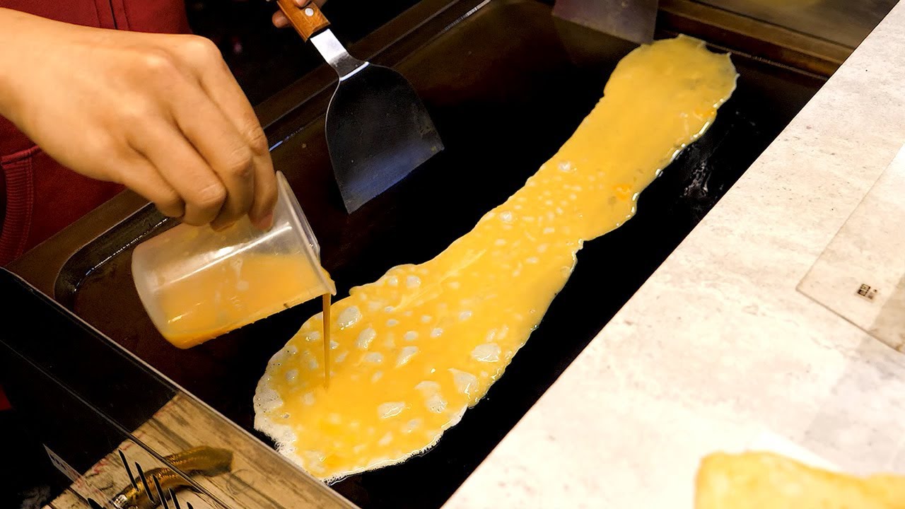 Сырные яйцо рулоны - Тайвань уличной еды