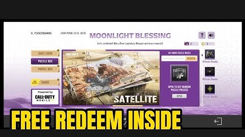 free redeem code PUZZLE BOX #puzzlebox  #moonlightblessing #codm #callofduty #tiktok #tiktok2022