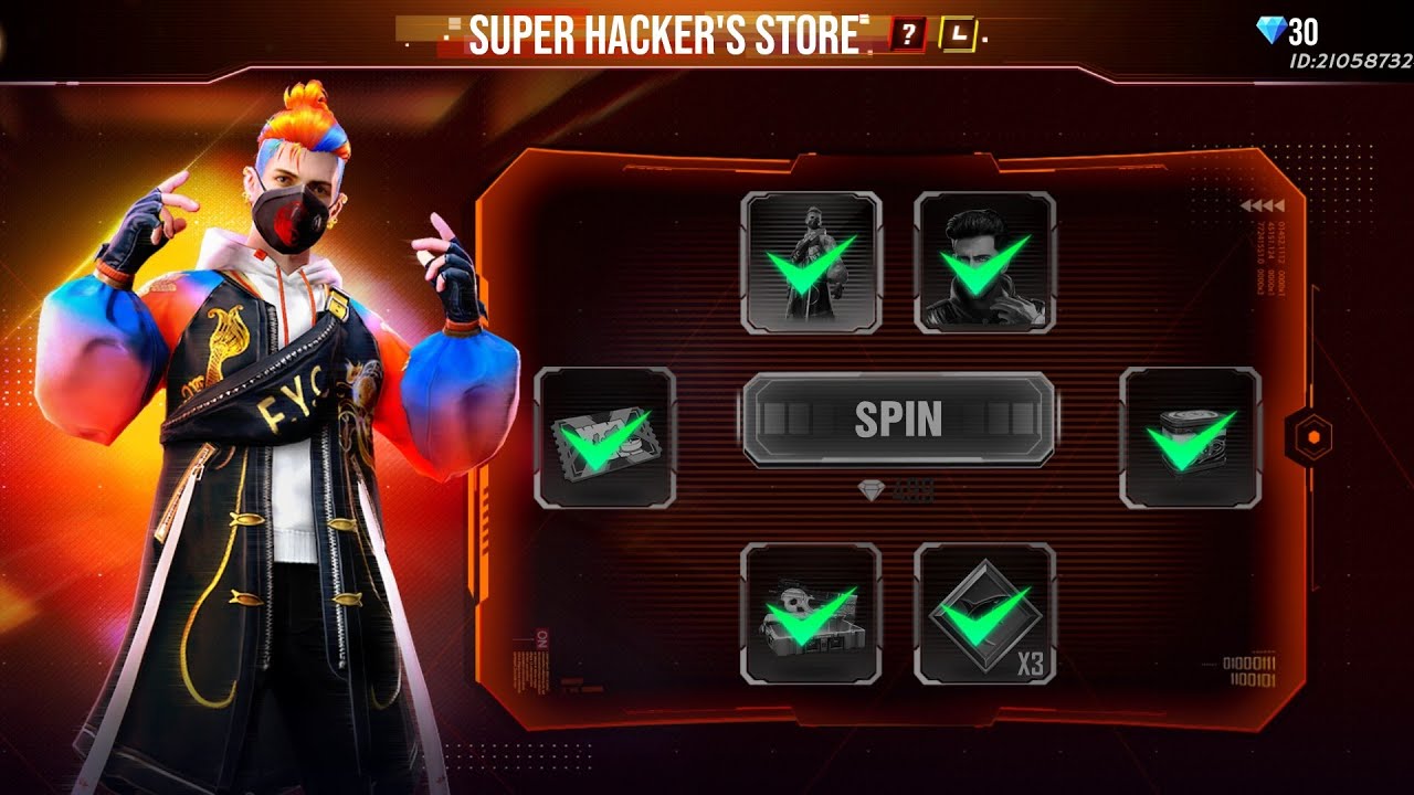 New Super Hacker's Store Free Fire | Super Hacker Store Spin | Got New TikToker Bundle😂👍❤️