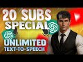 My 20 Subs Special Video Secret Unlimited TTS Hack (ChatGPT Trick)