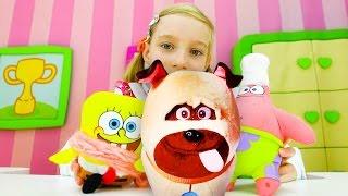 Тайная жизнь животных и Губка Боб. Видео про игрушки Тайная жизнь животных и Губка Боб. Видео про игрушки
