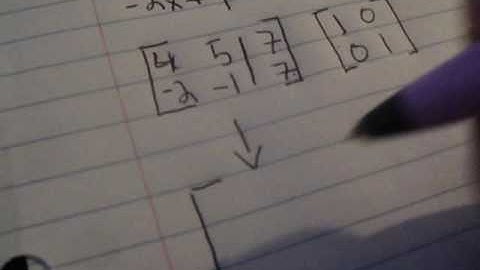 2 x 2 Augmented matrices