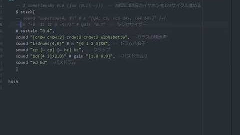 Live Coding test using  TidalCycles