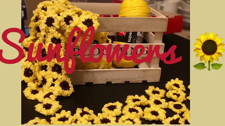 Crochet sunflower