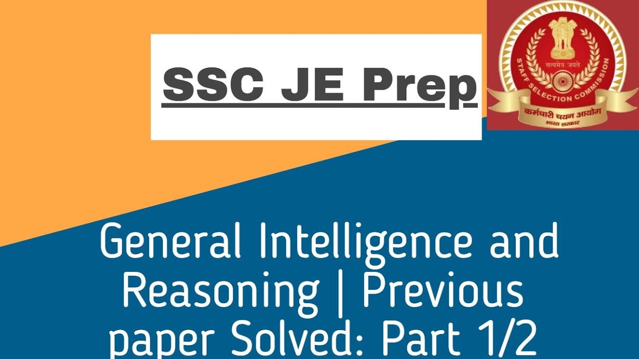 ssc je general intelligence and reasoning problem solving