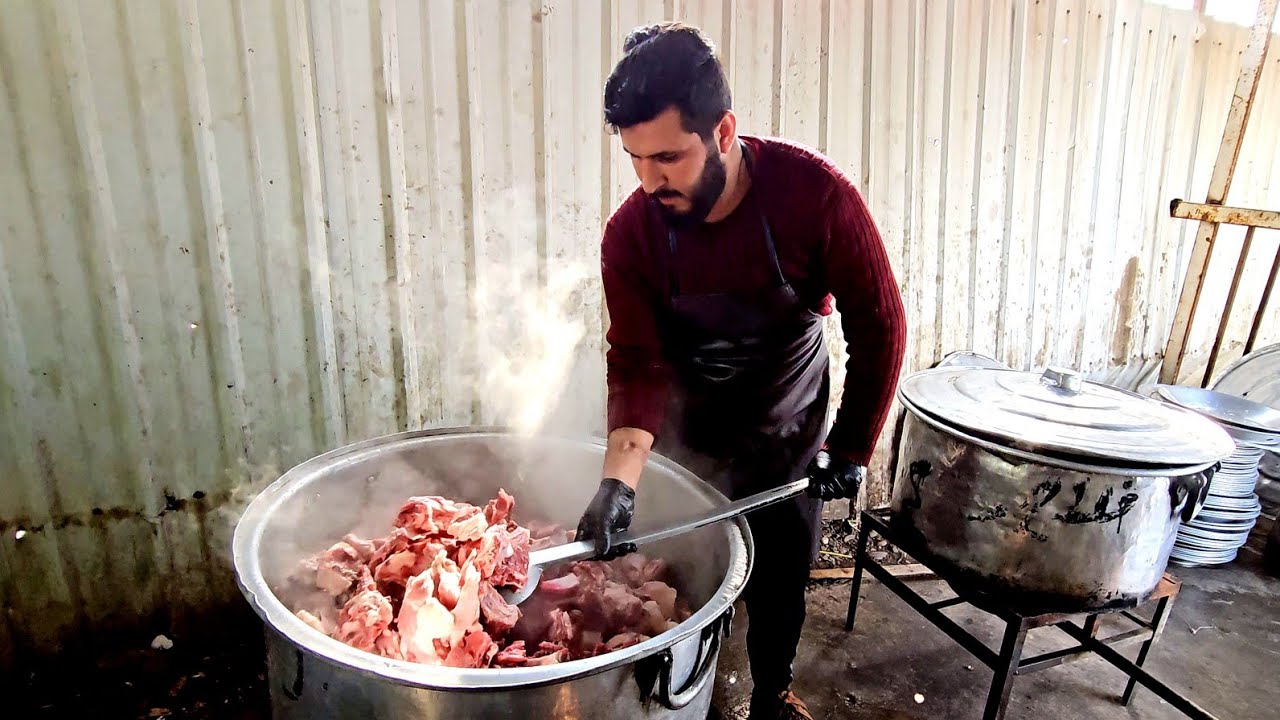 طريقة عمل هبيط او تشريب عراقي على أصوله على أكثر من ٣٠٠ شخص للمناسبات |  اكل الشعبية