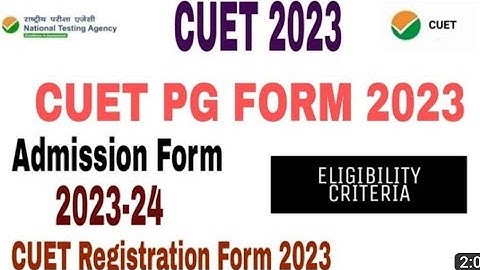 CUET PG APPLICATION FORM RELEASED 2023 👍