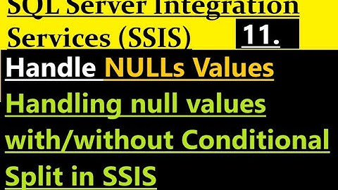 How to handle NULL in SSIS