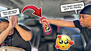 SENDING MY EX MONEY PRANK ON HUSBAND!! * he flipped*