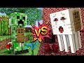 CREEPER EVİNİN İÇİNDE YAŞAMAK VS GHAST EVİNİN İÇİNDE YAŞAMAK (Minecraft)
