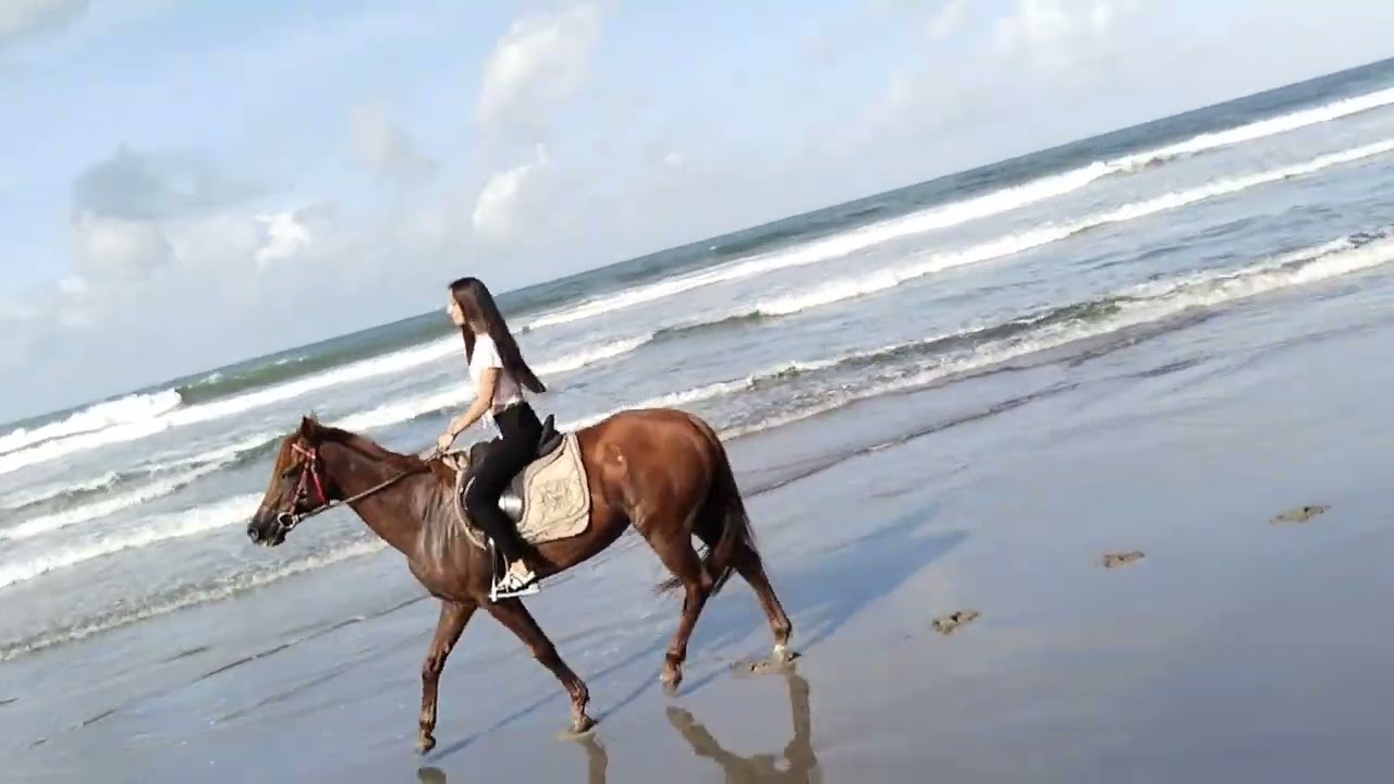 wonderful girl from Russian gallop at seminyak beach