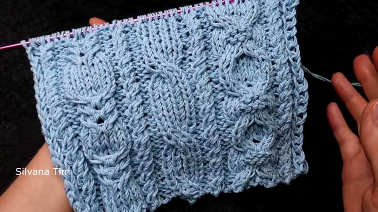 HERMOSO PUNTO TEJIDO A DOS AGUJAS 🪷. Mix de Trenzas, Cables y Ochos.