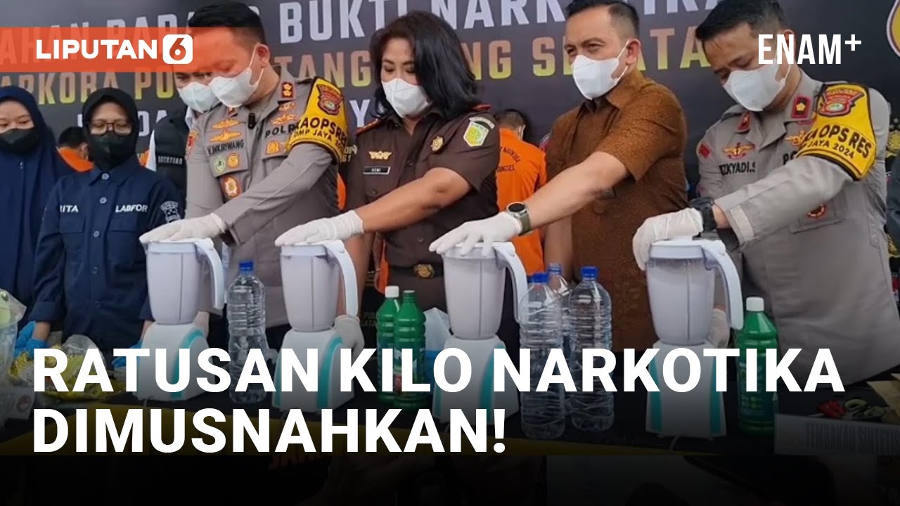 Narkoba Senilai 77 Miliar Dimusnahkan Polres Tangerang Selatan | Liputan6