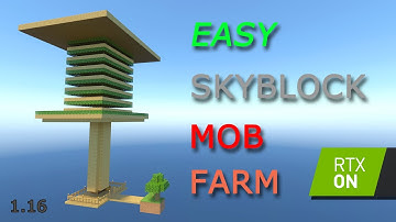 Easy Skyblock Mob Farm in RTX - 1.17 Minecraft Bedrock Edition