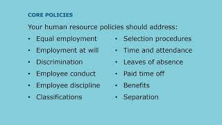 What is Human Resource Policy?
