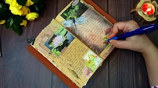 ASMR Scrapbooking: Fairy Pond | Journal with Me | no talking | no music | no speed up