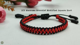 DIY Macrame Bracelet modified square knot | Macrame Bracelet Tutorial