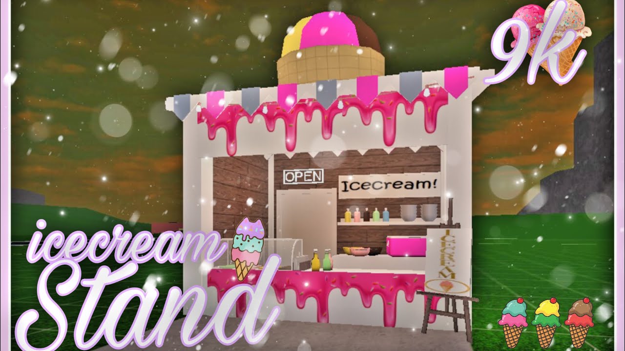 🍦 Ice Cream Stand🍦speed Build Roblox Bloxburg🍦 Youtube