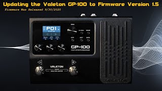 Updating the Firmware on a Valeton's GP-100 to version 1.5 (Released 9/30/2020) screenshot 1