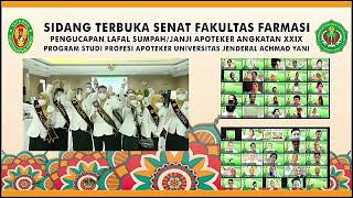 Sumpah Apoteker Xxix Universitas Jenderal Achmad Yani