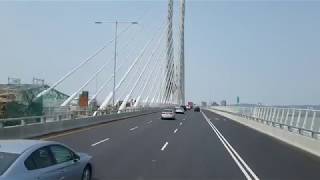 2. New Champlain Bridge - fully opened to traffic. Nouveau Pont Champlain est mnt ouvert. Montreal.