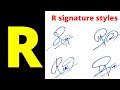 R signature  r letter signature style  r signature style  signature r