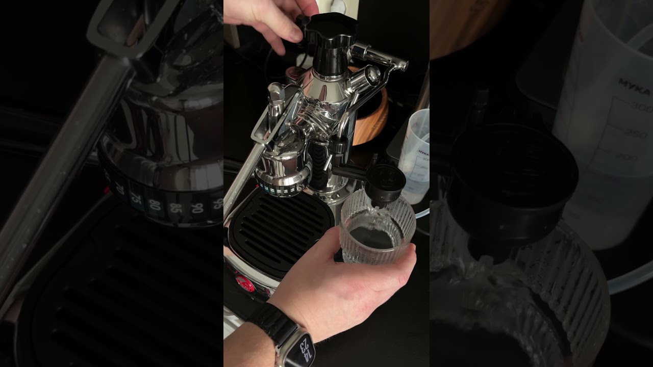 Black coffee La Pavoni Europiccola 