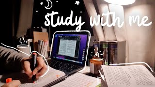 study with me | night time , retro lofi music, 1 hour