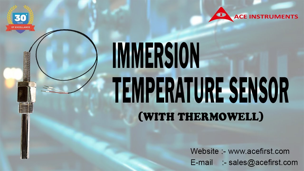 Immersion Temperature Sensor with thermowell - YouTube