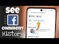 How to See Your Comment History on Facebook 2026 Updated | Facebook Par Comment History Kaise Dekhe