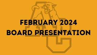 Details February 2024 • Board Presentation Guide