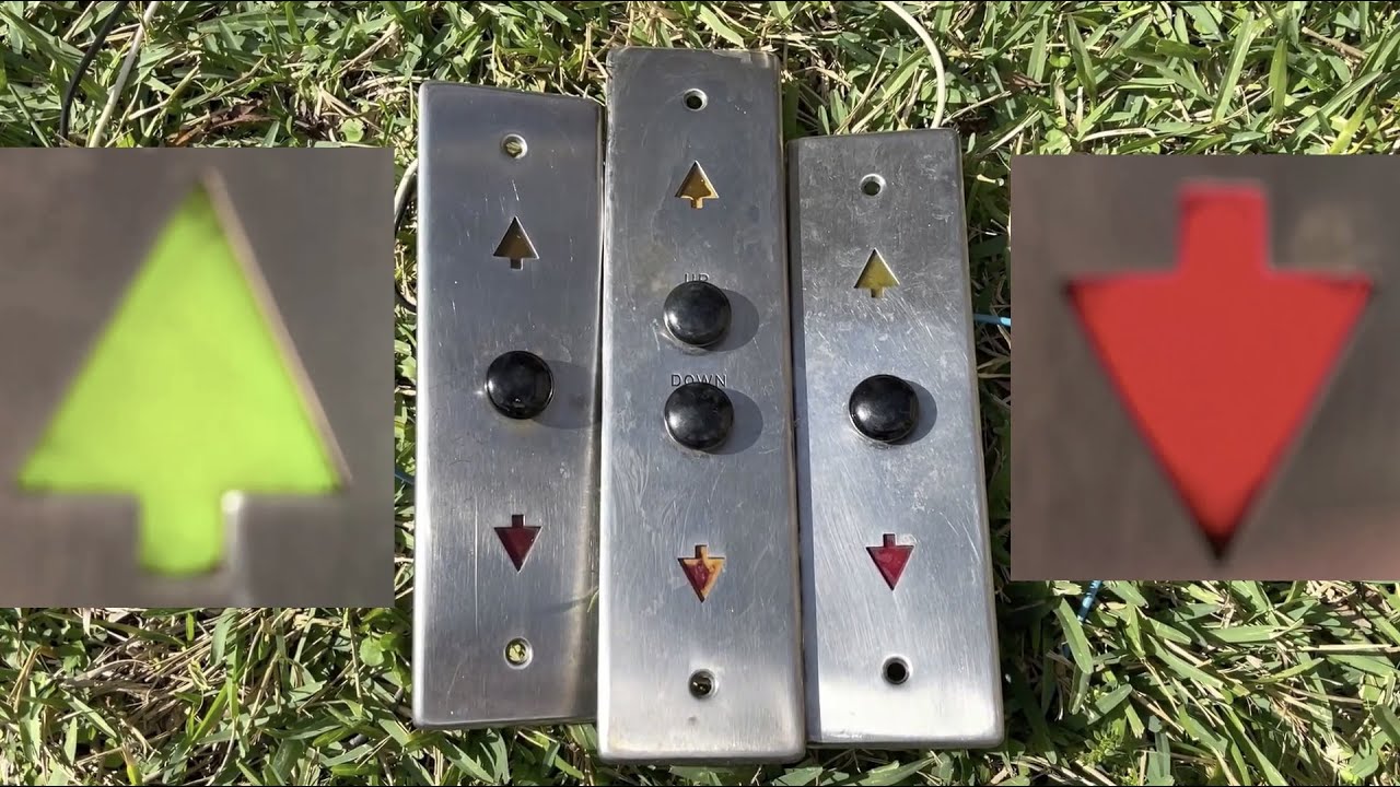 My Vintage Old CJ Anderson Black Button Elevator Call Stations!